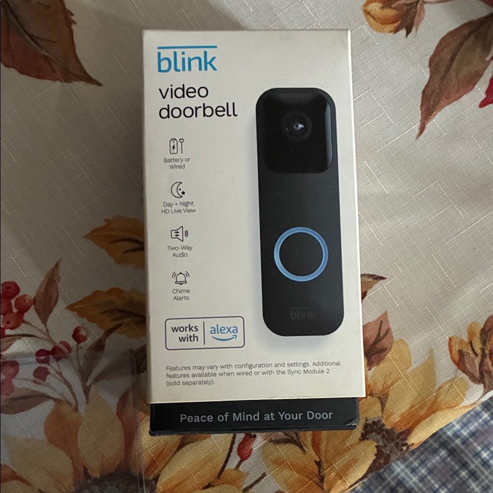 Blink Video Doorbell with Blue Ring